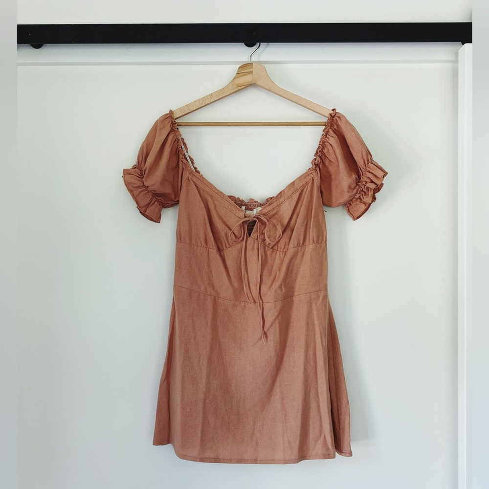 Jen’s Pirate Booty Burnt Orange Short Bustier Dress